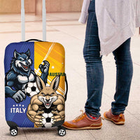 Italy And Australia Soccer Luggage Cover Gli Azzurri Vs Socceroos