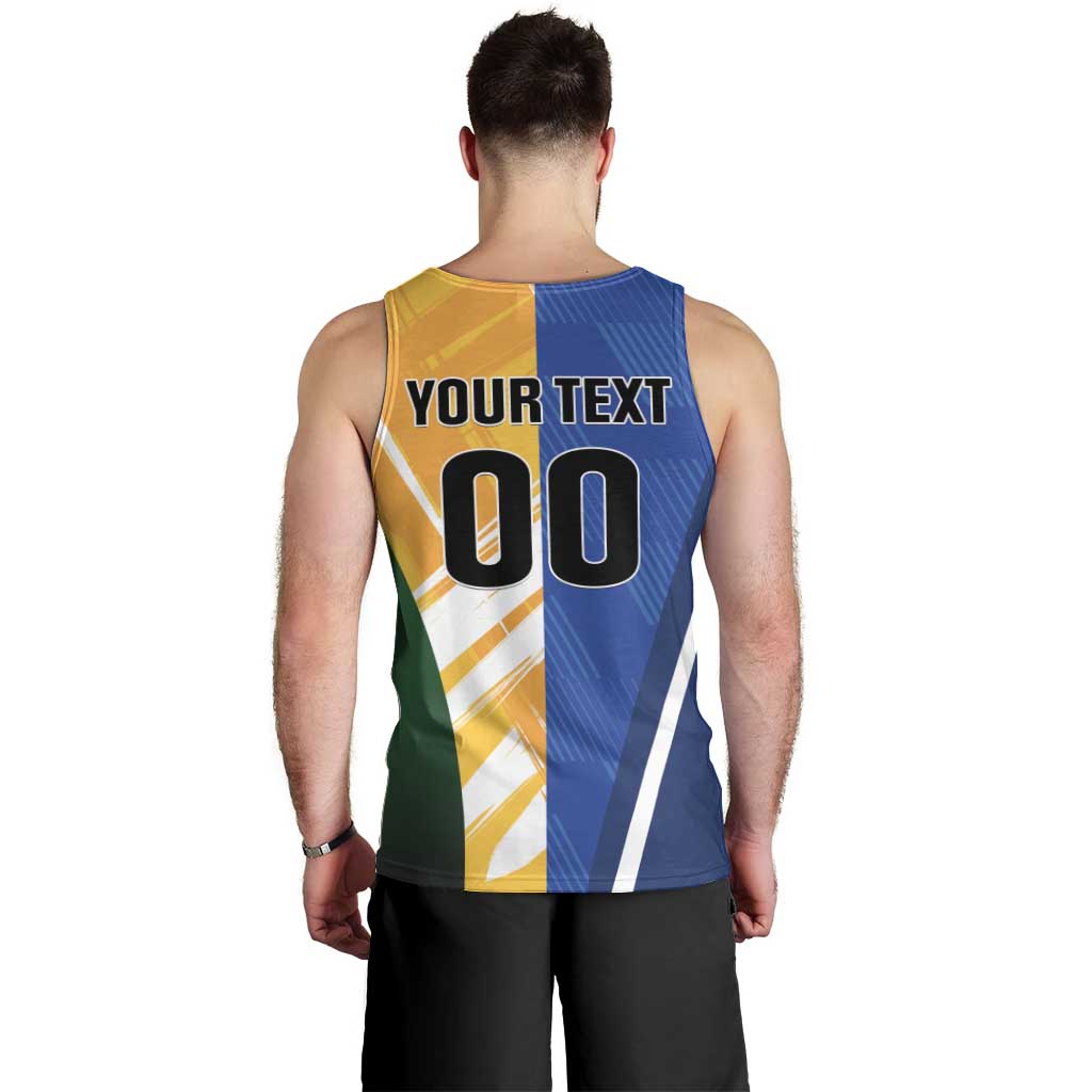 Custom Italy And Australia Soccer Men Tank Top Gli Azzurri Vs Socceroos