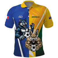 Custom Italy And Australia Soccer Polo Shirt Gli Azzurri Vs Socceroos