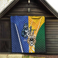Italy And Australia Soccer Quilt Gli Azzurri Vs Socceroos