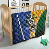 Italy And Australia Soccer Quilt Gli Azzurri Vs Socceroos