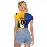 Custom Italy And Australia Soccer Raglan Cropped T Shirt Gli Azzurri Vs Socceroos