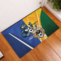 Italy And Australia Soccer Rubber Doormat Gli Azzurri Vs Socceroos
