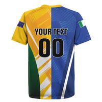 Custom Italy And Australia Soccer Rugby Jersey Gli Azzurri Vs Socceroos