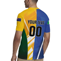 Custom Italy And Australia Soccer Rugby Jersey Gli Azzurri Vs Socceroos