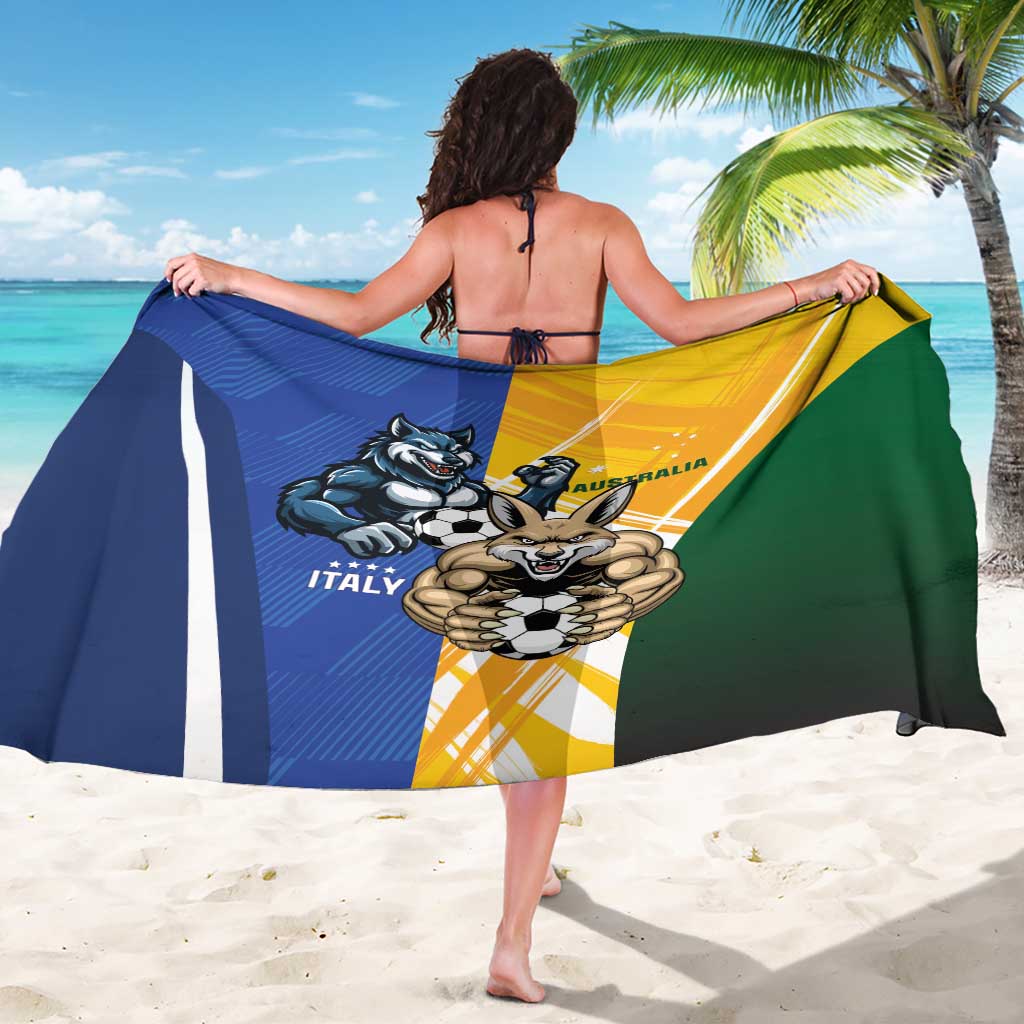 Italy And Australia Soccer Sarong Gli Azzurri Vs Socceroos
