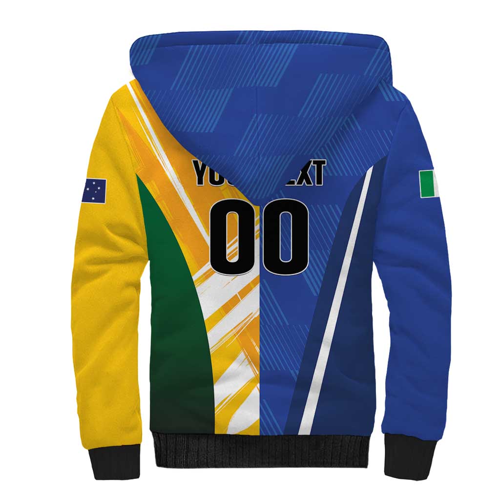 Custom Italy And Australia Soccer Sherpa Hoodie Gli Azzurri Vs Socceroos