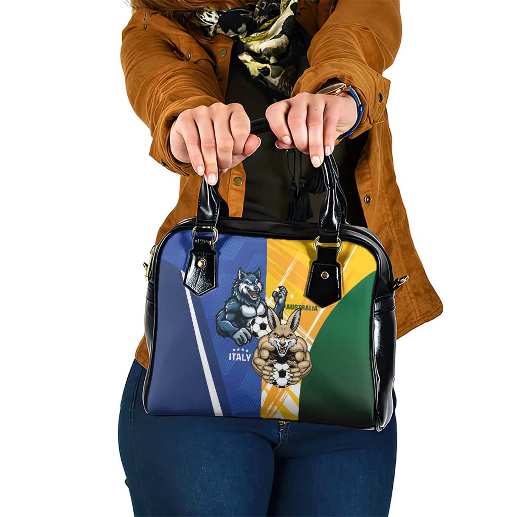 Italy And Australia Soccer Shoulder Handbag Gli Azzurri Vs Socceroos