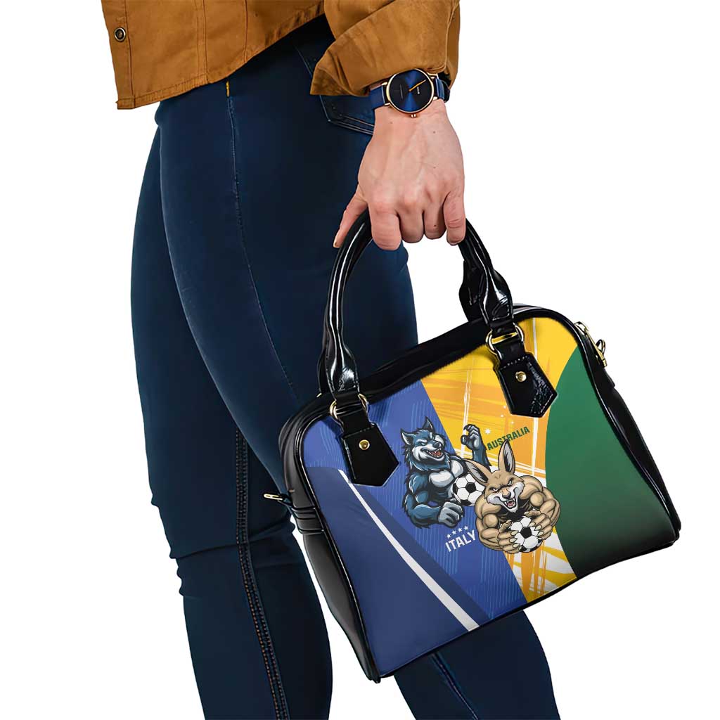 Italy And Australia Soccer Shoulder Handbag Gli Azzurri Vs Socceroos
