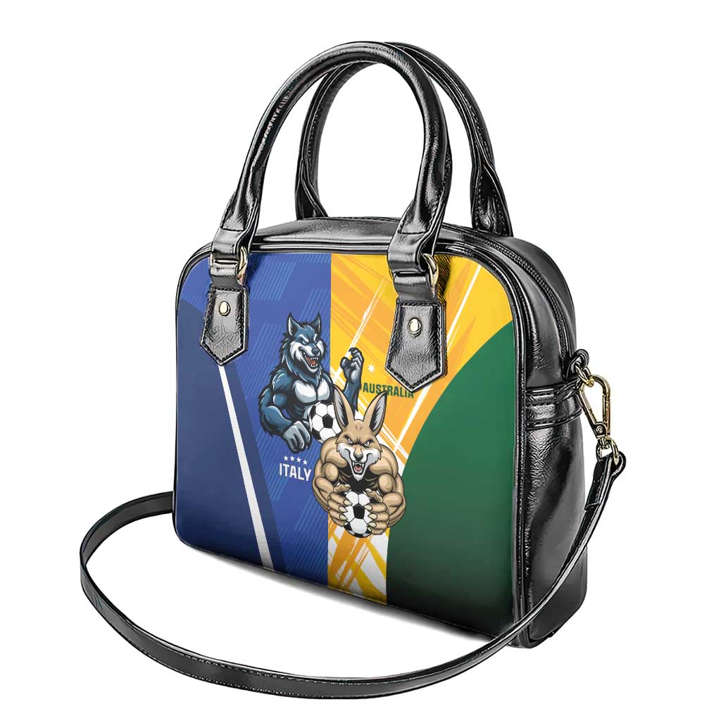Italy And Australia Soccer Shoulder Handbag Gli Azzurri Vs Socceroos
