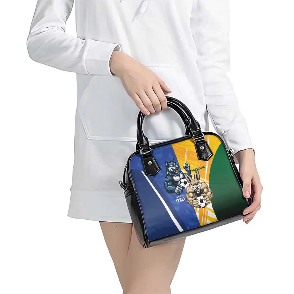 Italy And Australia Soccer Shoulder Handbag Gli Azzurri Vs Socceroos