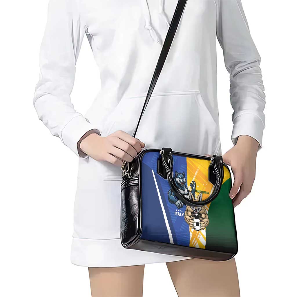 Italy And Australia Soccer Shoulder Handbag Gli Azzurri Vs Socceroos