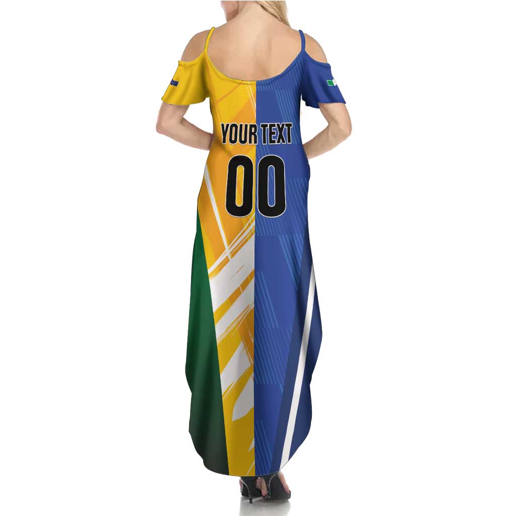 Custom Italy And Australia Soccer Summer Maxi Dress Gli Azzurri Vs Socceroos
