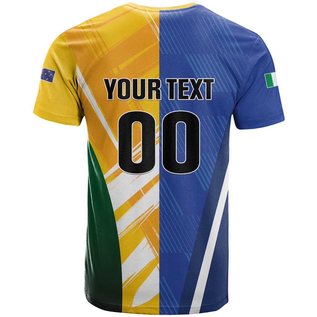 Custom Italy And Australia Soccer T Shirt Gli Azzurri Vs Socceroos
