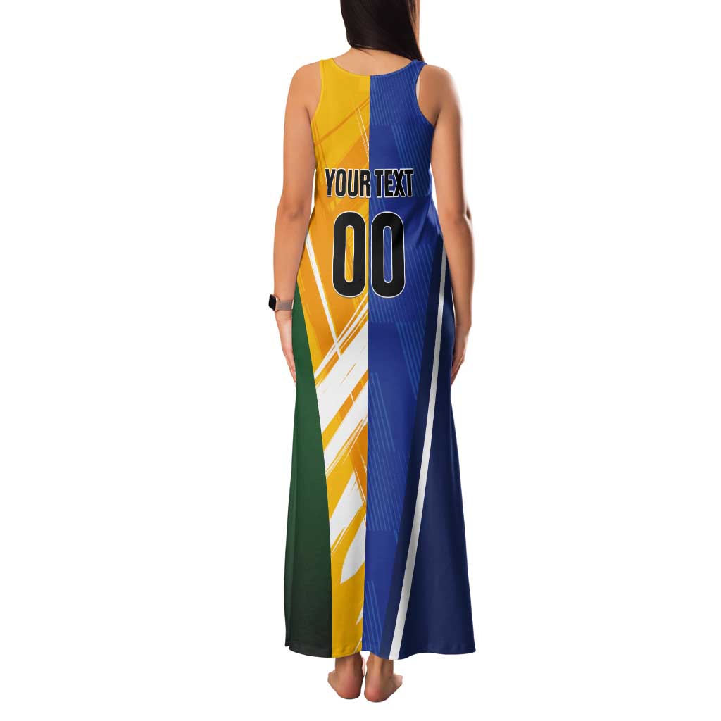 Custom Italy And Australia Soccer Tank Maxi Dress Gli Azzurri Vs Socceroos
