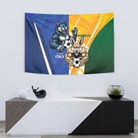 Italy And Australia Soccer Tapestry Gli Azzurri Vs Socceroos