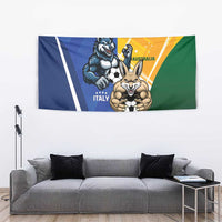 Italy And Australia Soccer Tapestry Gli Azzurri Vs Socceroos