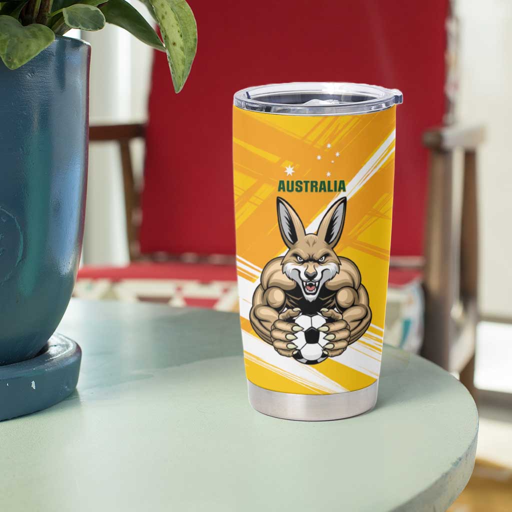 Custom Italy And Australia Soccer Tumbler Cup Gli Azzurri Vs Socceroos