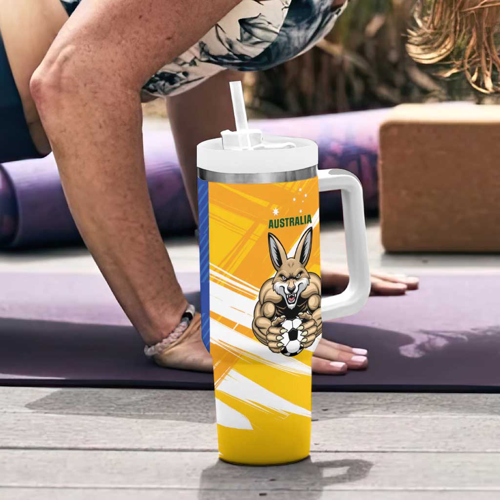 Custom Italy And Australia Soccer Tumbler With Handle Gli Azzurri Vs Socceroos