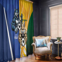 Italy And Australia Soccer Window Curtain Gli Azzurri Vs Socceroos