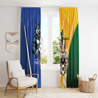 Italy And Australia Soccer Window Curtain Gli Azzurri Vs Socceroos