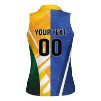 Custom Italy And Australia Soccer Women Sleeveless Polo Shirt Gli Azzurri Vs Socceroos