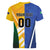 Custom Italy And Australia Soccer Women V-Neck T-Shirt Gli Azzurri Vs Socceroos