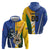 Custom Italy And Australia Soccer Zip Hoodie Gli Azzurri Vs Socceroos