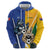 Custom Italy And Australia Soccer Zip Hoodie Gli Azzurri Vs Socceroos