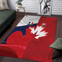 Rugby France And Canada Area Rug Le XV de France Vs Canucks