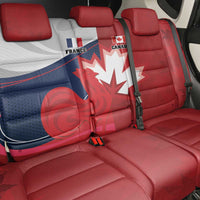 Rugby France And Canada Back Car Seat Cover Le XV de France Vs Canucks