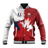 Custom Rugby France And Canada Baseball Jacket Le XV de France Vs Canucks