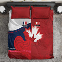 Rugby France And Canada Bedding Set Le XV de France Vs Canucks
