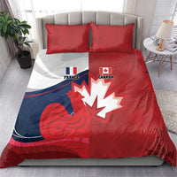 Rugby France And Canada Bedding Set Le XV de France Vs Canucks