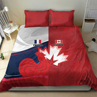 Rugby France And Canada Bedding Set Le XV de France Vs Canucks