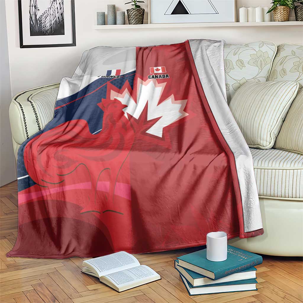 Rugby France And Canada Blanket Le XV de France Vs Canucks