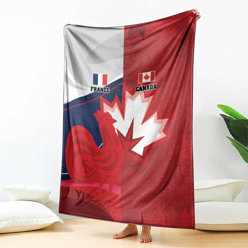 Rugby France And Canada Blanket Le XV de France Vs Canucks