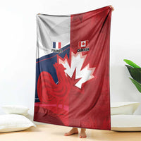 Rugby France And Canada Blanket Le XV de France Vs Canucks