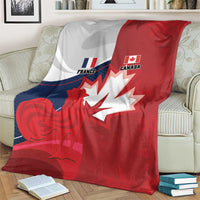 Rugby France And Canada Blanket Le XV de France Vs Canucks