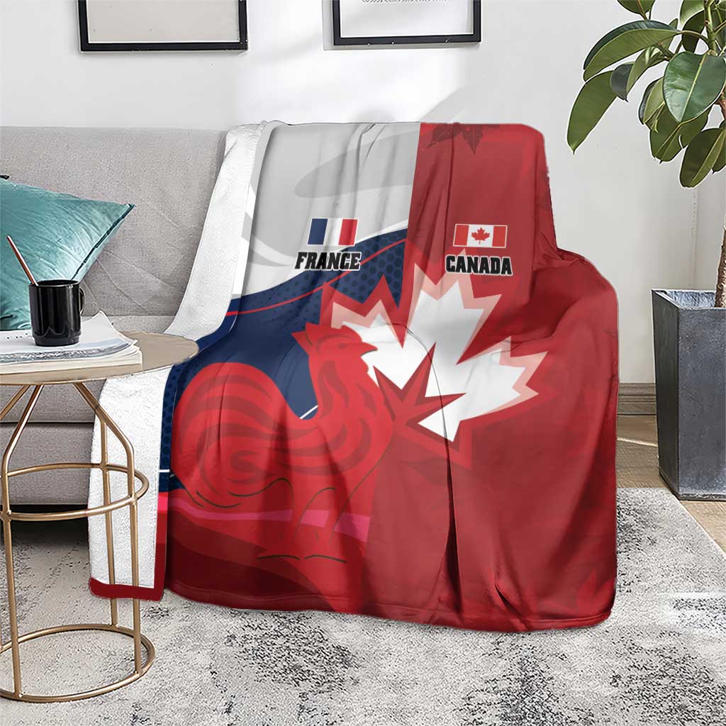 Rugby France And Canada Blanket Le XV de France Vs Canucks