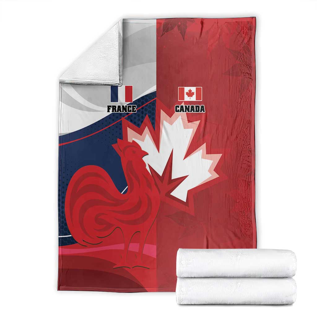 Rugby France And Canada Blanket Le XV de France Vs Canucks