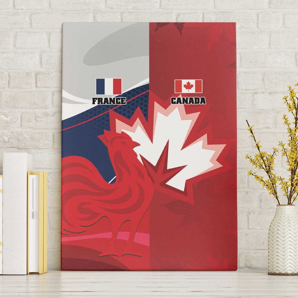 Rugby France And Canada Canvas Wall Art Le XV de France Vs Canucks