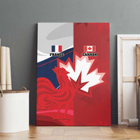 Rugby France And Canada Canvas Wall Art Le XV de France Vs Canucks
