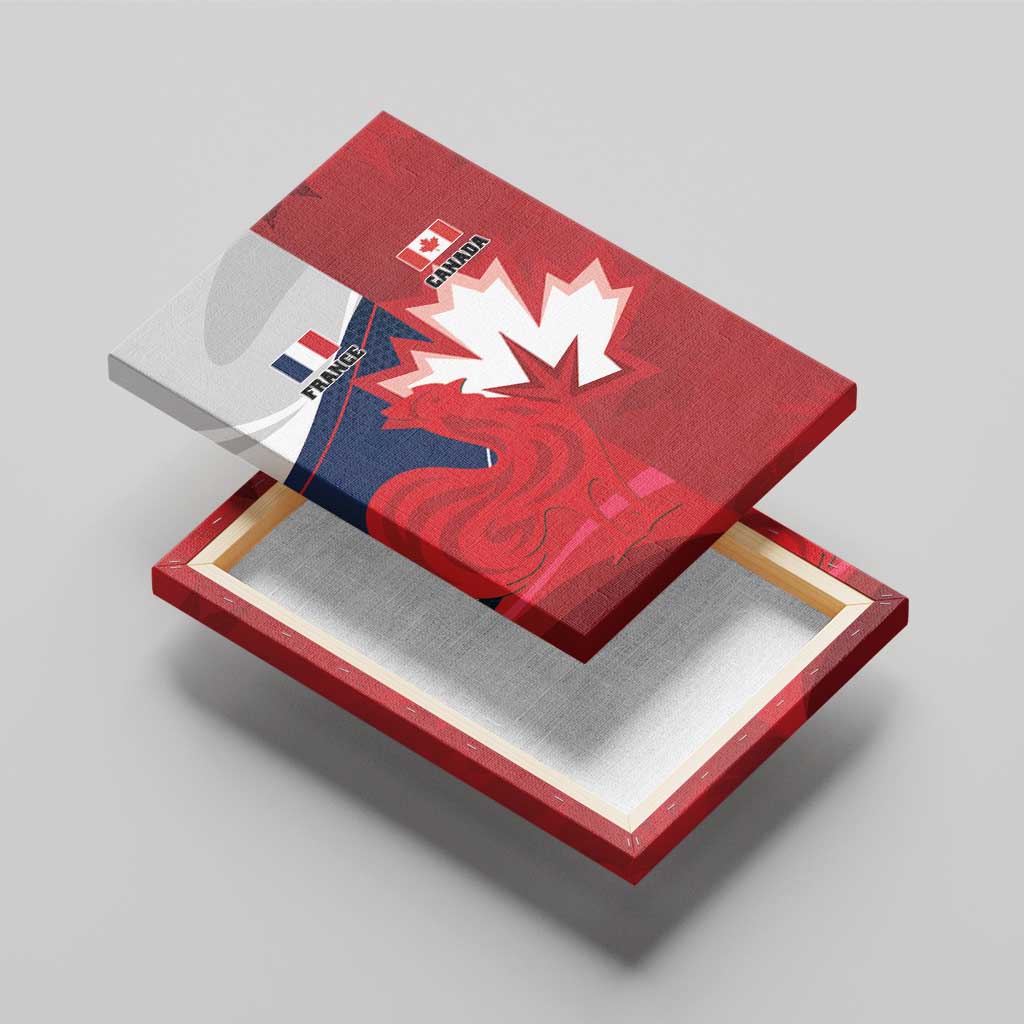 Rugby France And Canada Canvas Wall Art Le XV de France Vs Canucks