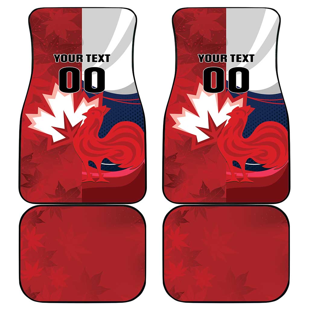 Rugby France And Canada Car Mats Le XV de France Vs Canucks