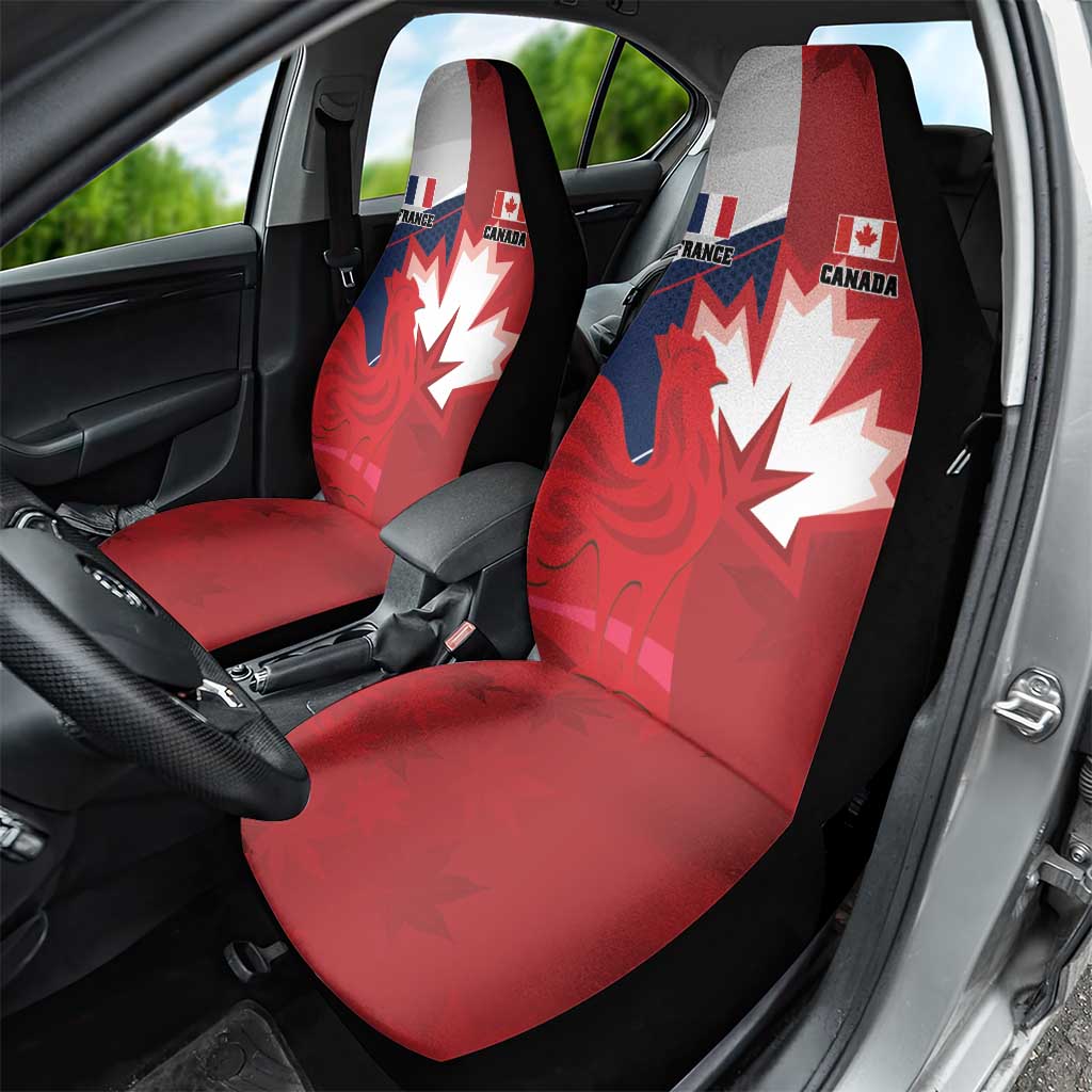 Rugby France And Canada Car Seat Cover Le XV de France Vs Canucks