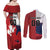 Custom Rugby France And Canada Couples Matching Off Shoulder Maxi Dress and Long Sleeve Button Shirt Le XV de France Vs Canucks