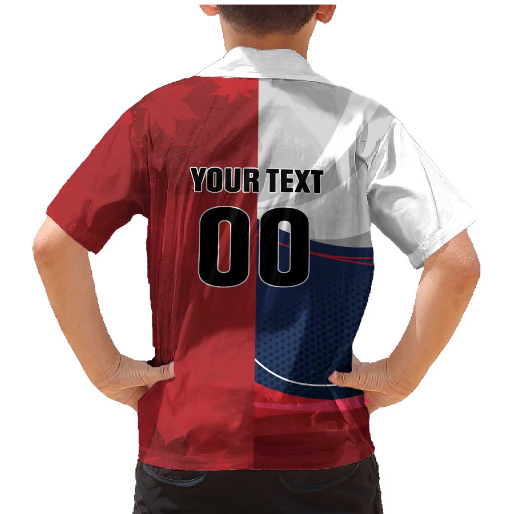 Custom Rugby France And Canada Family Matching Mermaid Dress and Hawaiian Shirt Le XV de France Vs Canucks