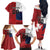 Custom Rugby France And Canada Family Matching Off The Shoulder Long Sleeve Dress and Hawaiian Shirt Le XV de France Vs Canucks