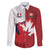 Custom Rugby France And Canada Family Matching Off The Shoulder Long Sleeve Dress and Hawaiian Shirt Le XV de France Vs Canucks
